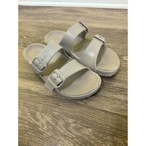 Skechers‎ Arch Fit Sandals Slides Gray Comfort Casual Women's Shoes Size 7
